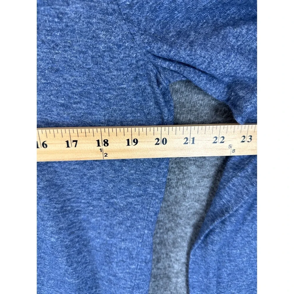 BOSS Hugo B V-Neck Sweater Mens XXL Elbow Blue Slim Fit Italian Yarn Runs Small